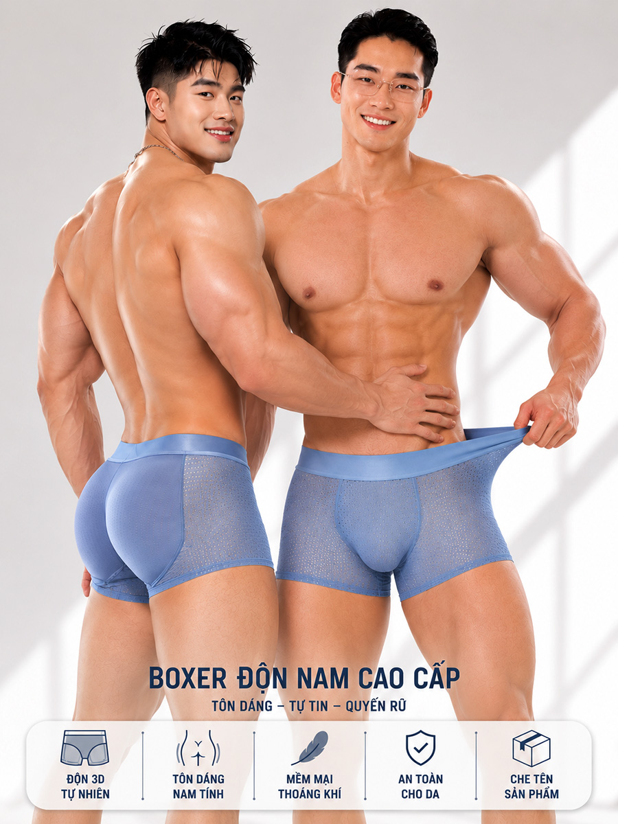 quần độn mông nam nguyên khối boxer
