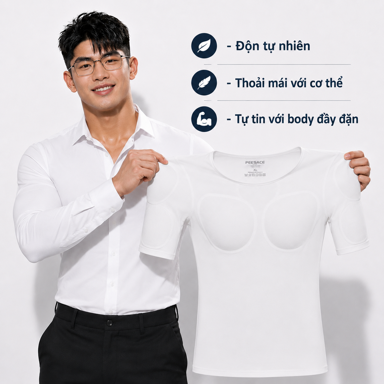 Áo độn ngực độn vai độn bắp tay nam