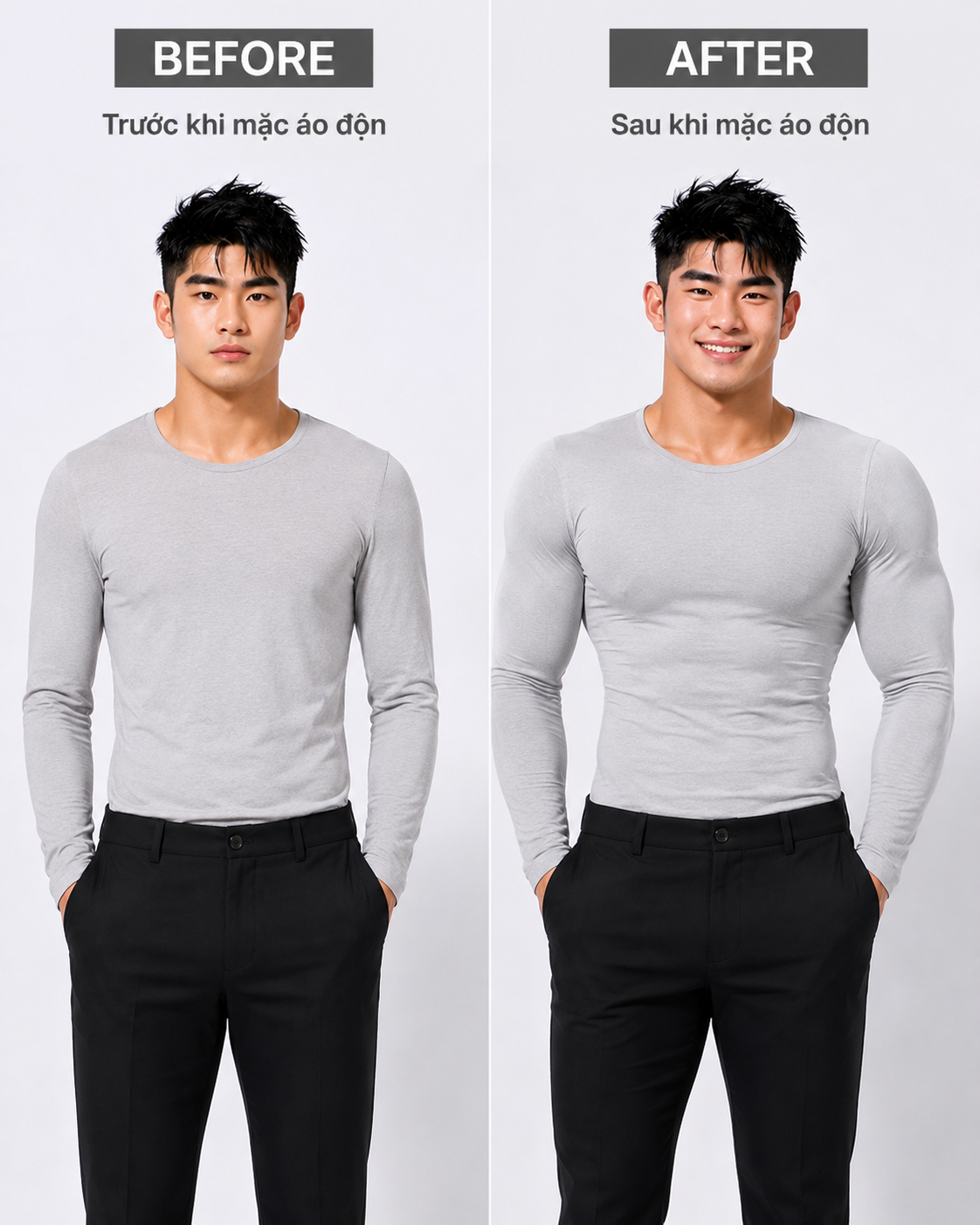 Áo độn ngực độn vai độn bắp tay nam